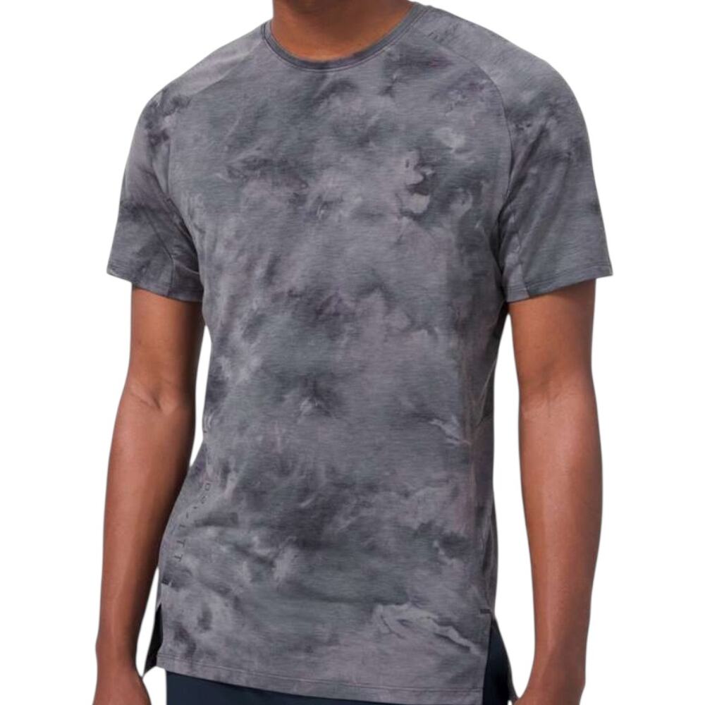 Lululemon Always Agile Short Sleeve Intersec Diamond Dye Asphalt Grey Black M